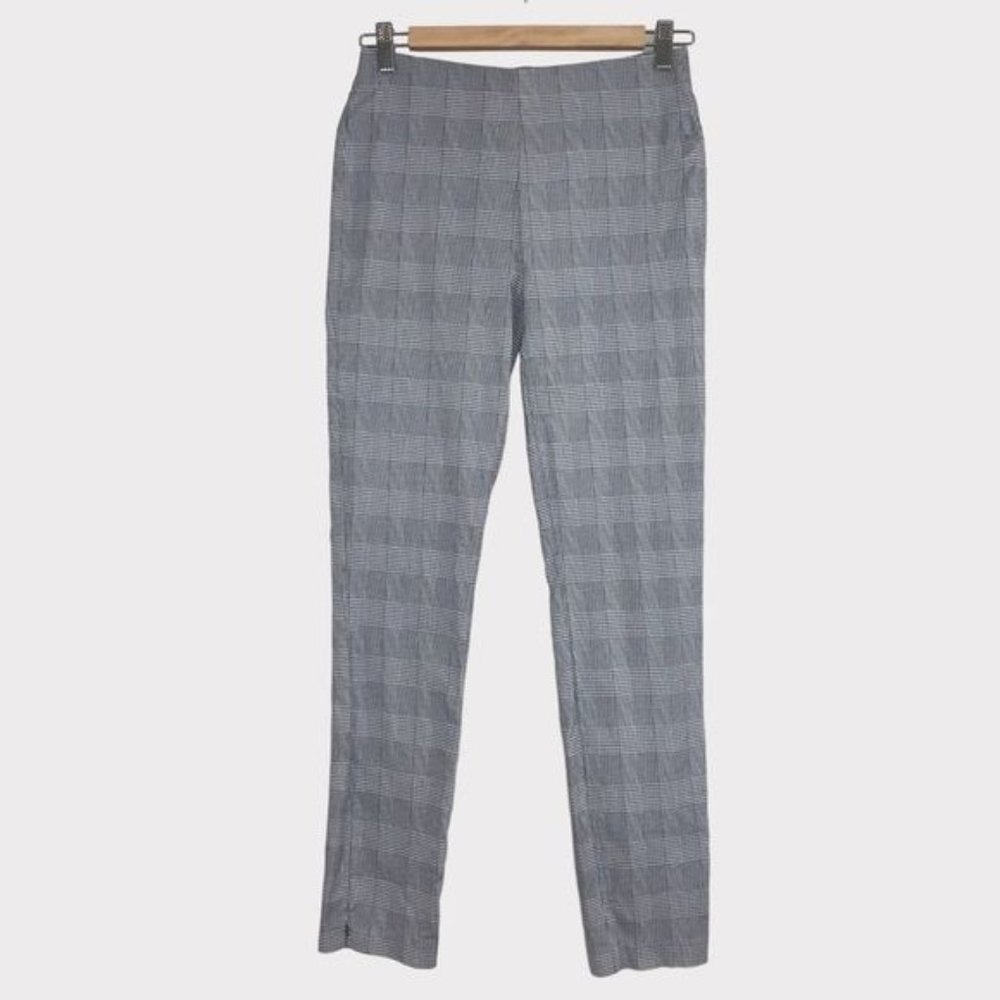 CROSBY Mid Rise Houndstooth Ankle Pants Size 2 Slim Stretch